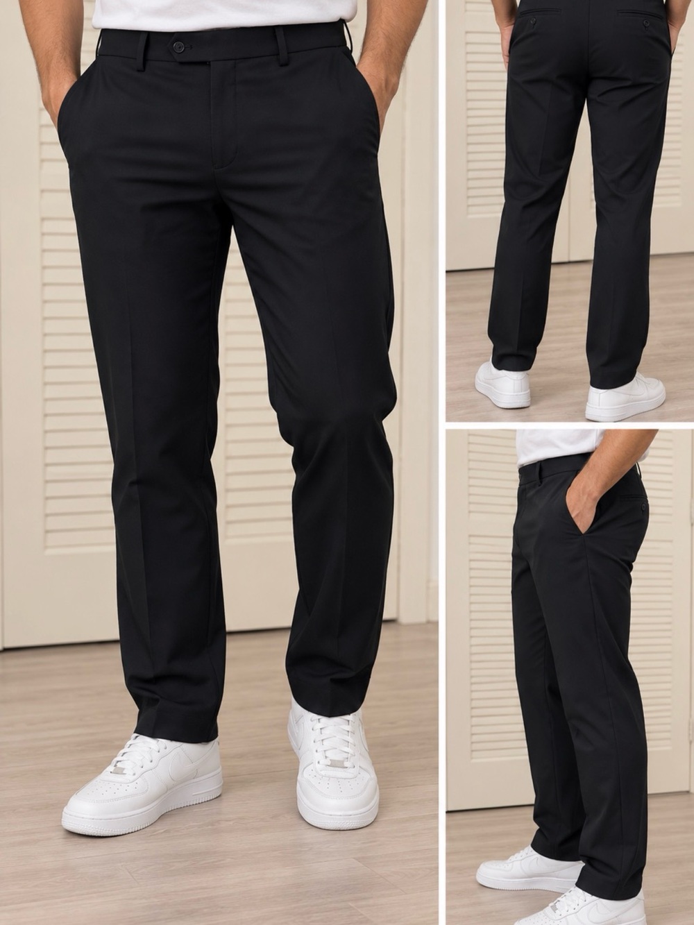 Michael Kors Men's Black Straight Dress Pants